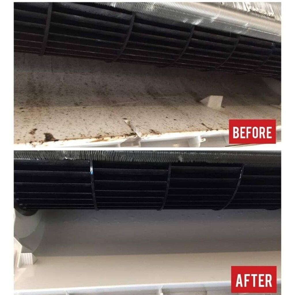 Heat pump before cleaning
